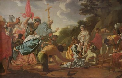 La invención de la verdadera cruz de Simon Vouet